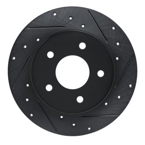 Nissan Kicks Brake Rotor (1) - Rear Right - R1 Concepts - Drilled & Slotted - Black - `19-`25 Nissan Kicks Brake Rotor (1) - Rear Right - R1 Concepts - Drilled & Slotted - Black - `19-`25